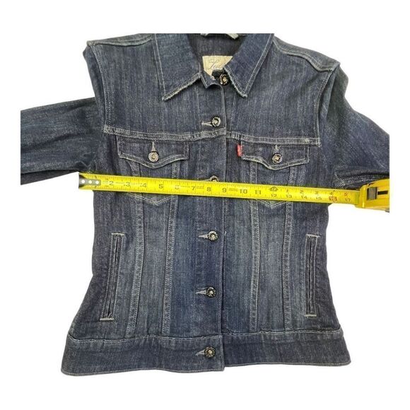 Levi's Jacket Women's Long Sleeve Button Down Trucker Denim Blue Size Small - Picture 5 of 9